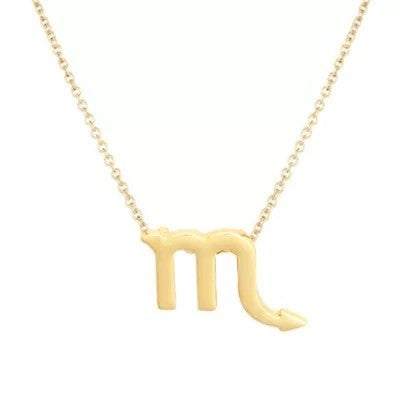 Zodiac Charm Necklace ~ Gold